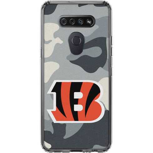 NFL Cincinnati Bengals Camo LG K51/Q51 Clear Case