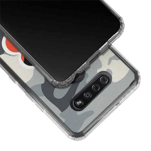 NFL Cincinnati Bengals Camo LG K51/Q51 Clear Case