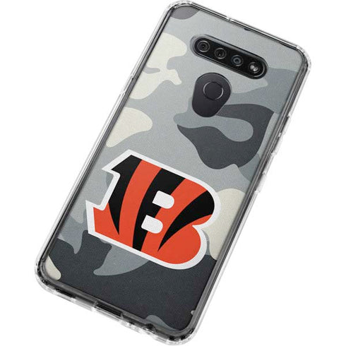 NFL Cincinnati Bengals Camo LG K51/Q51 Clear Case