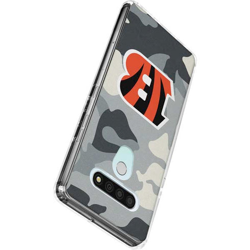 NFL Cincinnati Bengals Camo LG Stylo 6 Clear Case
