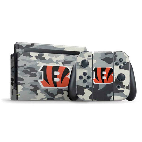 NFL Cincinnati Bengals Camo Nintendo Switch Bundle Skin