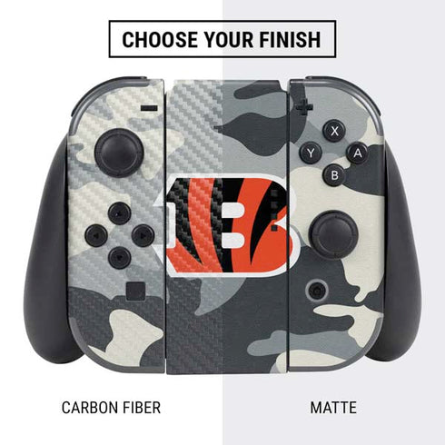 NFL Cincinnati Bengals Camo Nintendo Switch Bundle Skin