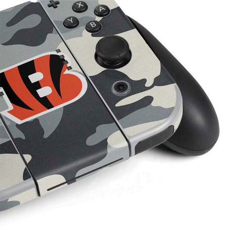 NFL Cincinnati Bengals Camo Nintendo Switch OLED (2021) Skin