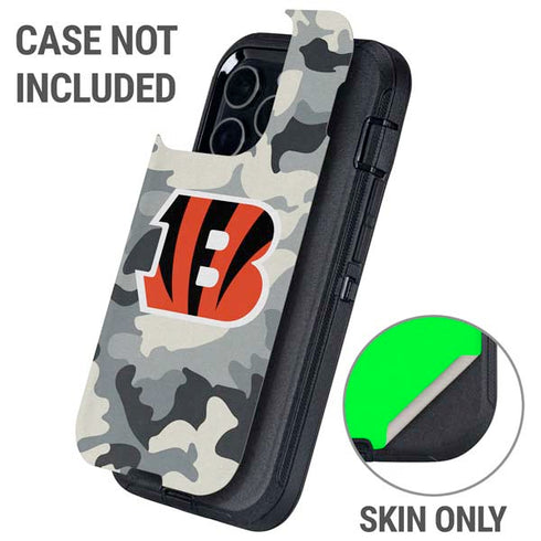 NFL Cincinnati Bengals Camo Otterbox Defender iPhone Skin