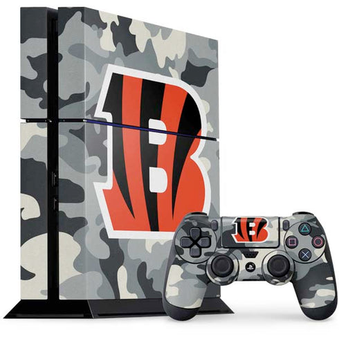 NFL Cincinnati Bengals Camo PS4 Console and Controller Bundle Skin