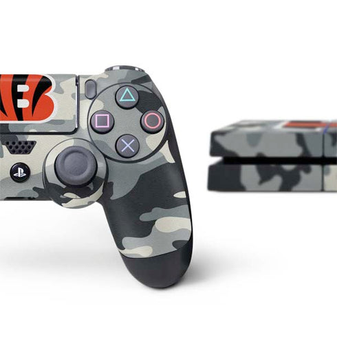 NFL Cincinnati Bengals Camo PS4 Console and Controller Bundle Skin