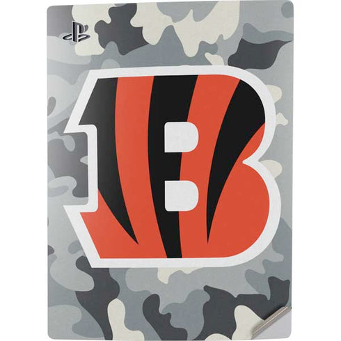NFL Cincinnati Bengals Camo PS5 Digital Edition Console Skin