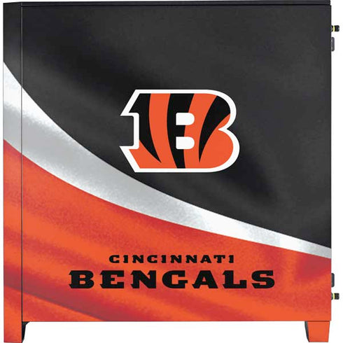 NFL Cincinnati Bengals Corsair 4000D Tempered Glass Mid-Tower ATX Case Skin