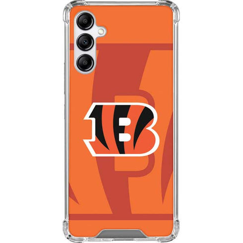 NFL Cincinnati Bengals Double Vision Galaxy A14 5G Clear Case