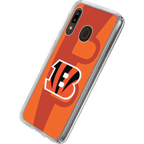 NFL Cincinnati Bengals Double Vision Galaxy A20 Clear Case