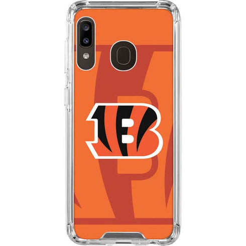 NFL Cincinnati Bengals Double Vision Galaxy A30 Clear Case