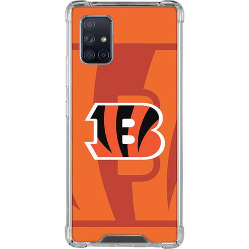 NFL Cincinnati Bengals Double Vision Galaxy A71 5G Clear Case