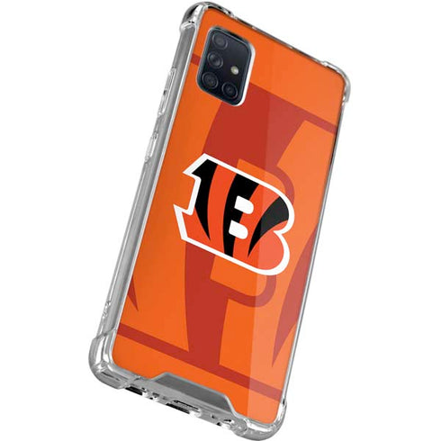 NFL Cincinnati Bengals Double Vision Galaxy A71 5G Clear Case