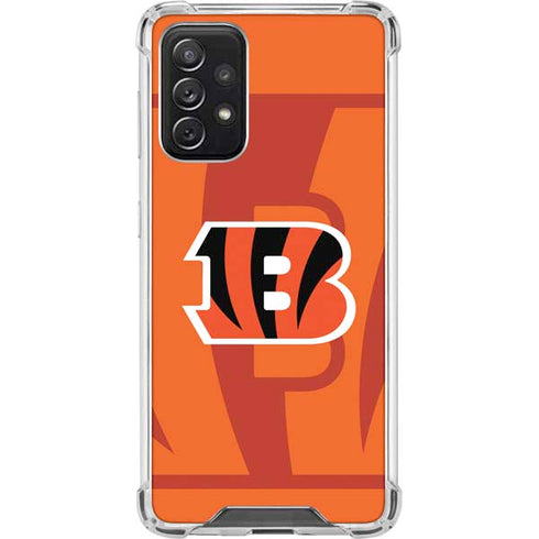 NFL Cincinnati Bengals Double Vision Galaxy A72 5G Clear Case