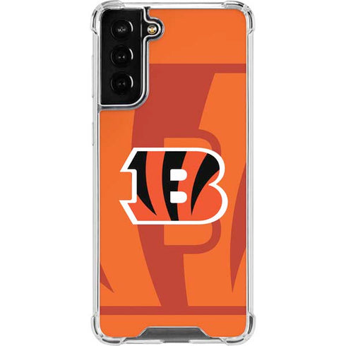 NFL Cincinnati Bengals Double Vision Galaxy S21 FE Clear Case