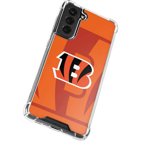 NFL Cincinnati Bengals Double Vision Galaxy S21 FE Clear Case