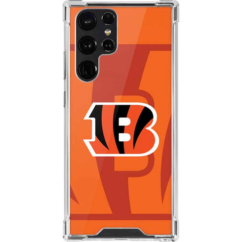 NFL Cincinnati Bengals Double Vision Galaxy S22 Ultra Clear Case