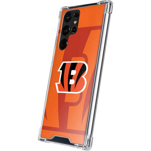 NFL Cincinnati Bengals Double Vision Galaxy S22 Ultra Clear Case