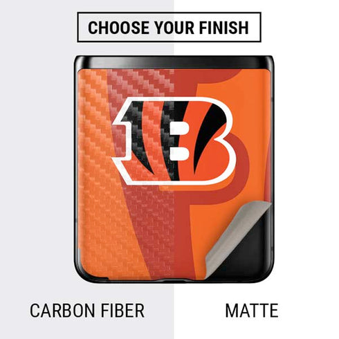 NFL Cincinnati Bengals Double Vision Galaxy Z Flip Skin