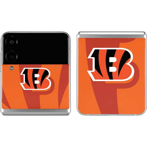 NFL Cincinnati Bengals Double Vision Galaxy Z Flip4 5G Skin