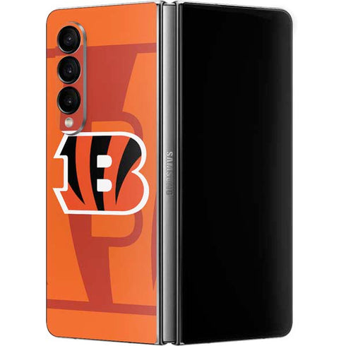 NFL Cincinnati Bengals Double Vision Galaxy Z Fold4 5G Skin