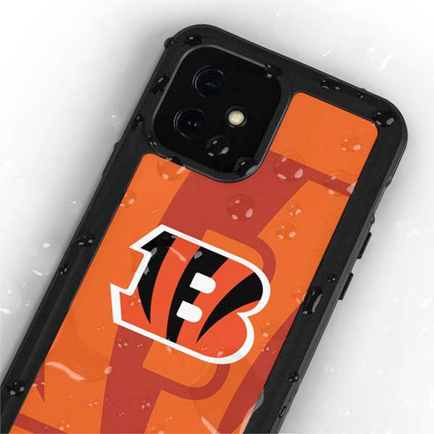 NFL Cincinnati Bengals Double Vision iPhone 12 Mini Waterproof Case