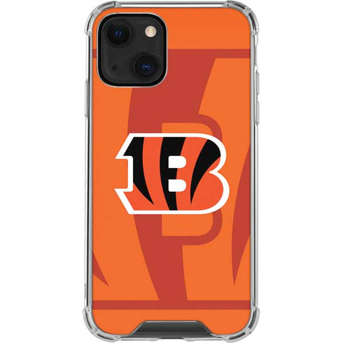 NFL Cincinnati Bengals Double Vision iPhone 13 Mini Clear Case