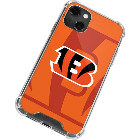 NFL Cincinnati Bengals Double Vision iPhone 13 Mini Clear Case