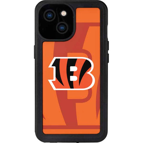 NFL Cincinnati Bengals Double Vision iPhone 13 Mini Waterproof Case