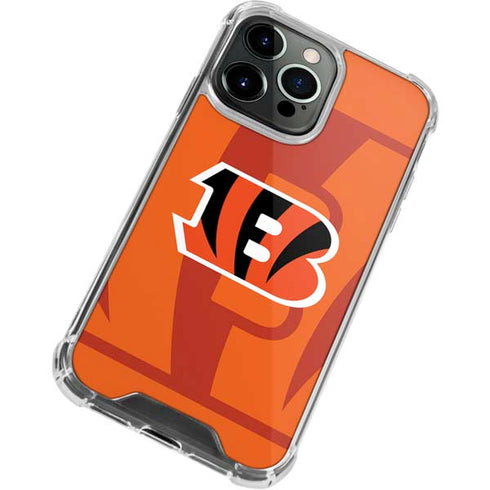 NFL Cincinnati Bengals Double Vision iPhone 13 Pro Max Clear Case
