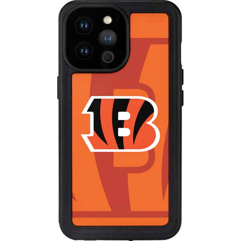 NFL Cincinnati Bengals Double Vision iPhone 14 Pro Max Waterproof Case