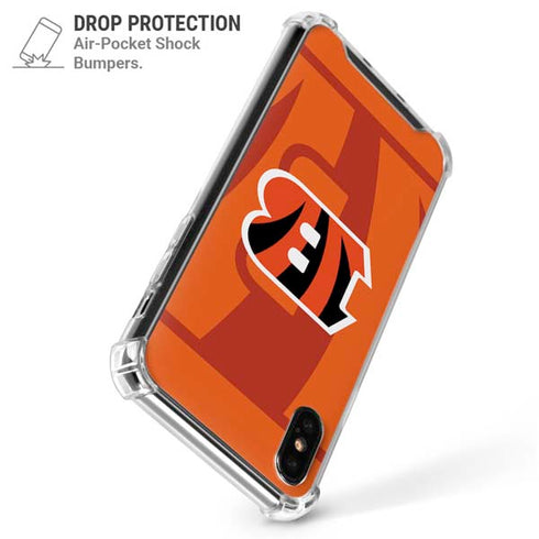 NFL Cincinnati Bengals Double Vision iPhone XS Max Clear Case