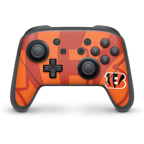 NFL Cincinnati Bengals Double Vision Nintendo Switch Pro Controller Skin