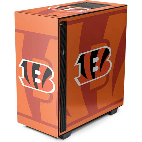 NFL Cincinnati Bengals Double Vision NZXT H510 Compact ATX Mid-Tower Case Skin