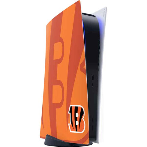 NFL Cincinnati Bengals Double Vision PS5 Digital Edition Console Skin
