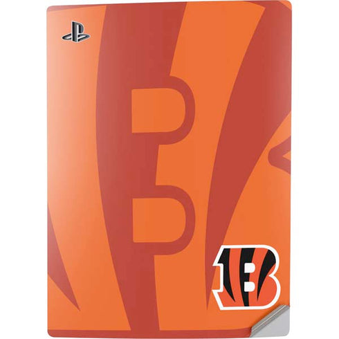 NFL Cincinnati Bengals Double Vision PS5 Digital Edition Console Skin
