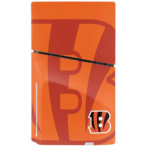 NFL Cincinnati Bengals Double Vision PS5 Slim Disk Bundle Skin