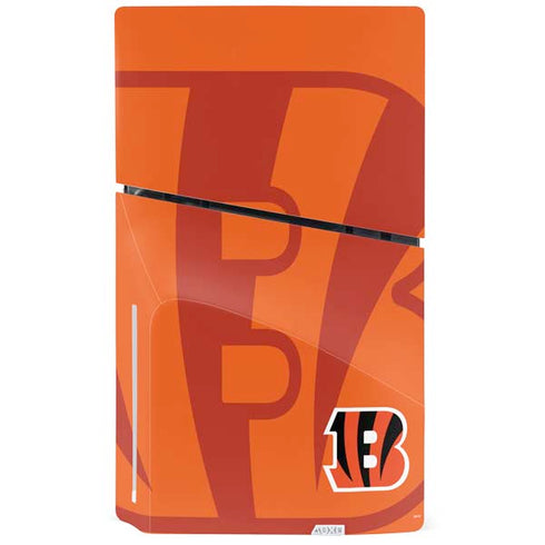 NFL Cincinnati Bengals Double Vision PS5 Slim Disk Console Skin