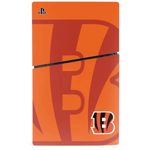 NFL Cincinnati Bengals Double Vision PS5 Slim Digital Edition Bundle Skin