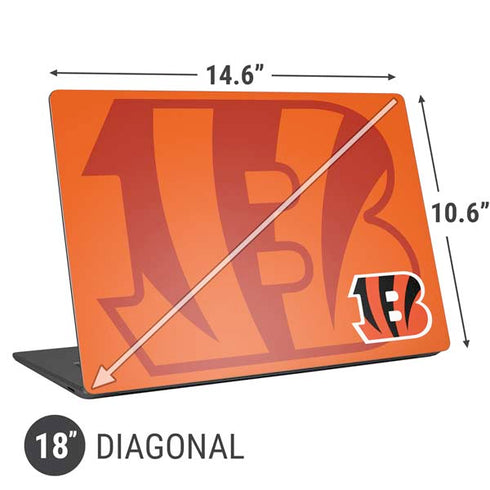 NFL Cincinnati Bengals Double Vision Universal Laptop 18in (14.6 x 10.6in) Skin