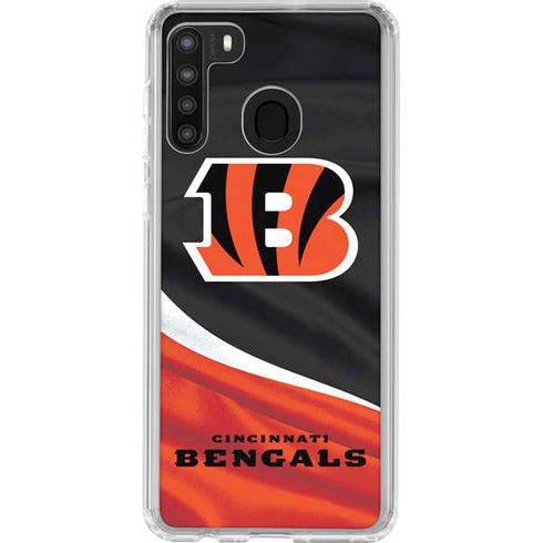 NFL Cincinnati Bengals Galaxy A21 Clear Case