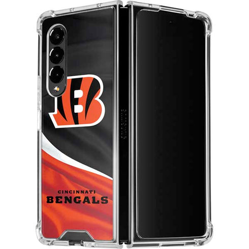 NFL Cincinnati Bengals Galaxy Z Fold4 5G Clear Case