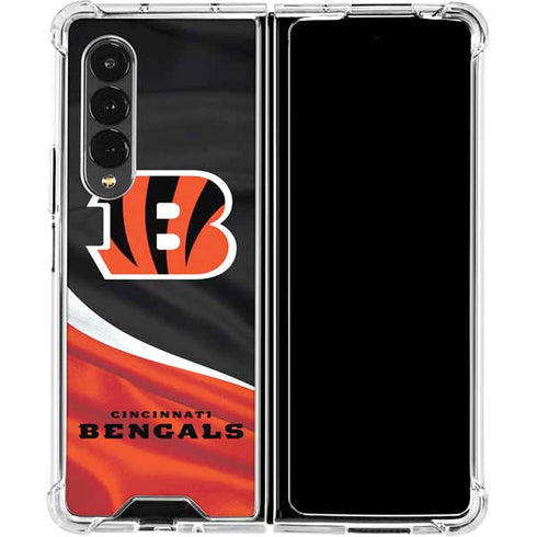 NFL Cincinnati Bengals Galaxy Z Fold4 5G Clear Case