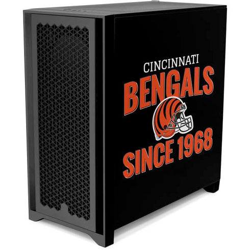 NFL Cincinnati Bengals Helmet Corsair 4000D Tempered Glass Mid-Tower ATX Case Skin