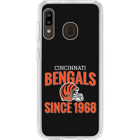 NFL Cincinnati Bengals Helmet Galaxy A20 Clear Case