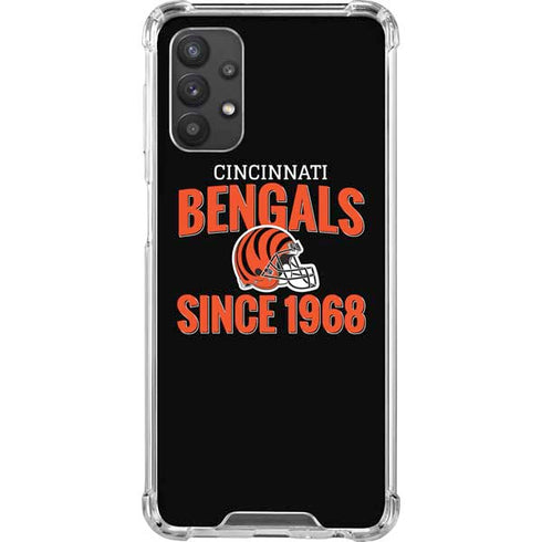 NFL Cincinnati Bengals Helmet Galaxy A32 5G Clear Case