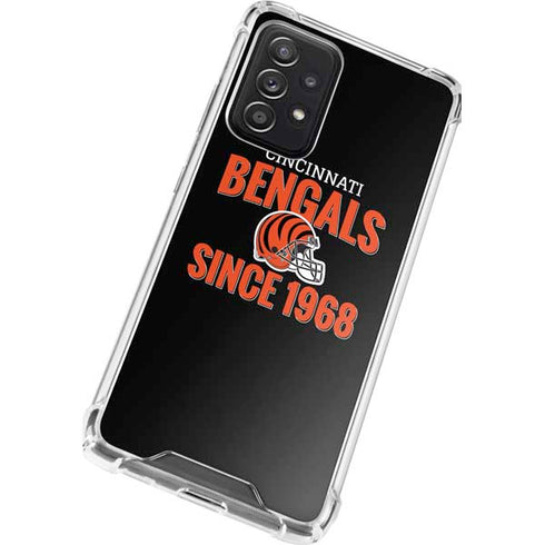 NFL Cincinnati Bengals Helmet Galaxy A72 5G Clear Case