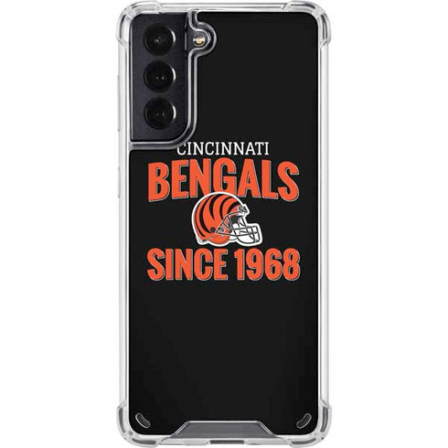 NFL Cincinnati Bengals Helmet Galaxy S21 5G Clear Case