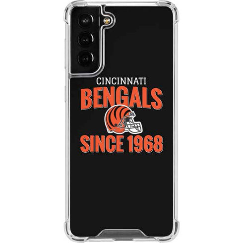 NFL Cincinnati Bengals Helmet Galaxy S21 FE Clear Case