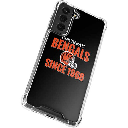NFL Cincinnati Bengals Helmet Galaxy S21 FE Clear Case